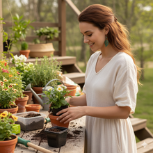 Laden Sie das Bild in den Galerie-Viewer, ARIA | Bronzefarbene Indie Boho Ohrringe Ohrhänger mit türkisen Patina Blättern