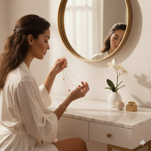 Laden Sie das Bild in den Galerie-Viewer, ARIANA | Mehrlagige goldene Halskette mit Blättern Münze und kleinen lila Kristall