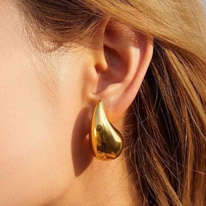 WATER DROP | Trendy Influencer Ohrringe in Wassertropfen Form in gold