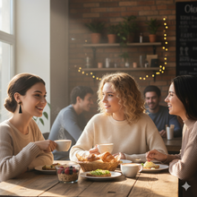 Laden Sie das Bild in den Galerie-Viewer, THEA | Außergewöhnliche braune Holz Ohrringe mit Acryl Harz Halterung geometrisch
