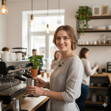Laden Sie das Bild in den Galerie-Viewer, BLOMMA | Holz Halskette grau weiß gold
