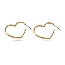 Laden Sie das Bild in den Galerie-Viewer, ALIANA | Minimalistische Herz Hoops in gold
