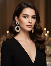 Load image into Gallery viewer, ÉLODIE | Atemberaubende Party Ohrringe in roségold mit klaren Kristallen
