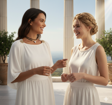 Laden Sie das Bild in den Galerie-Viewer, AQUILA | Süßer schwarzer Choker mit goldenen Perlen und weißem Marmor Anhänger Dreieck

 
