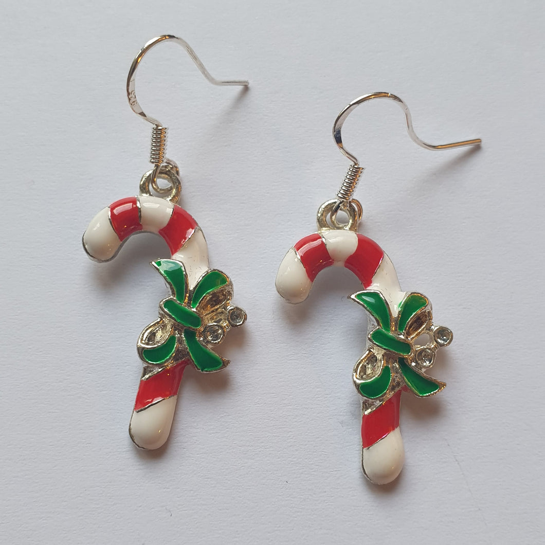 XMAS silber | Schöne 925 Silber Ohrringe mit süßen Weihnachtsanhängern