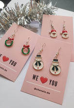 Laden Sie das Bild in den Galerie-Viewer, XMAS silber | Schöne 925 Silber Ohrringe mit süßen Weihnachtsanhängern

