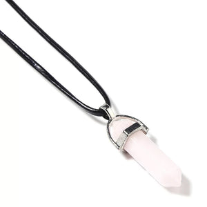 DIANA | Coole Choker Halskette mit spitzem Hexagon Anhänger aus Halbedelsteinen