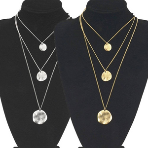 BELIZA | Süße silberne Multilayer Boho Halskette mit Coin Anhängern