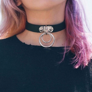 MISTRESS | Sexy weißer Choker mit Ring