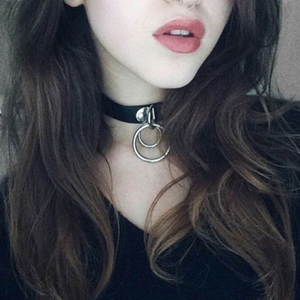 MISTRESS | Sexy weißer Choker mit Ring