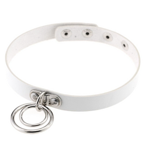 MISTRESS | Sexy weißer Choker mit Ring