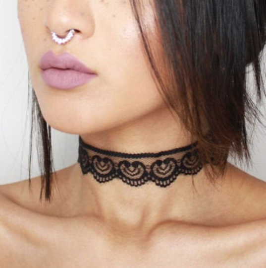 SAWEETIE | Süßer Gothic Lolita Choker aus schwarzer Spitze