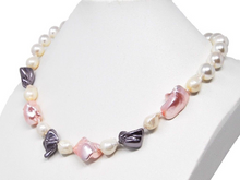 Laden Sie das Bild in den Galerie-Viewer, EMILY | Wunderschöne GemChic Unikat Halskette Collier aus weiß rosa Muschelkern Perlen
