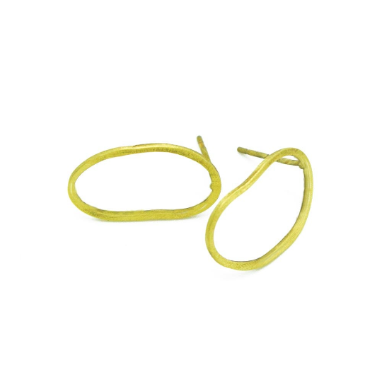 SERGIO ENGEL | PURA Ohrringe 80 Ohrhänger 925 Silber vergoldet matt