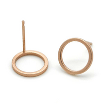 Load image into Gallery viewer, SERGIO ENGEL | PURA Ohrringe 19 Ohrstecker aus 925 Silber rosé vergoldet matt Kreis rund
