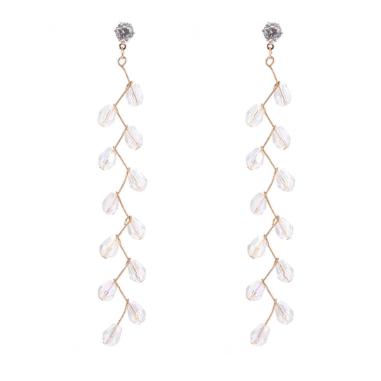 LIBBY | Girly kawaii Braut Hochzeit Kristall Strass Ohrringe Ohrhänger