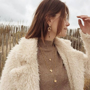 BELIZA | Süße goldene Multilayer Boho Halskette mit Coins