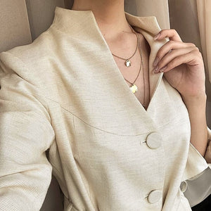 BELIZA | Süße goldene Multilayer Boho Halskette mit Coins