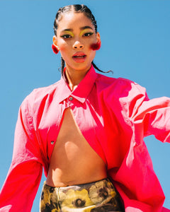 NAOMI | Lange Ohrringe mit 925 Sterling Silberhaken und Quasten aus echten Seidenfäden in rosa